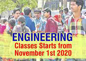 Engineering Classes Starts from November 1st 2020
