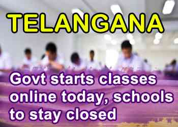 Telangana govt starts classes online today, schools to stay closed