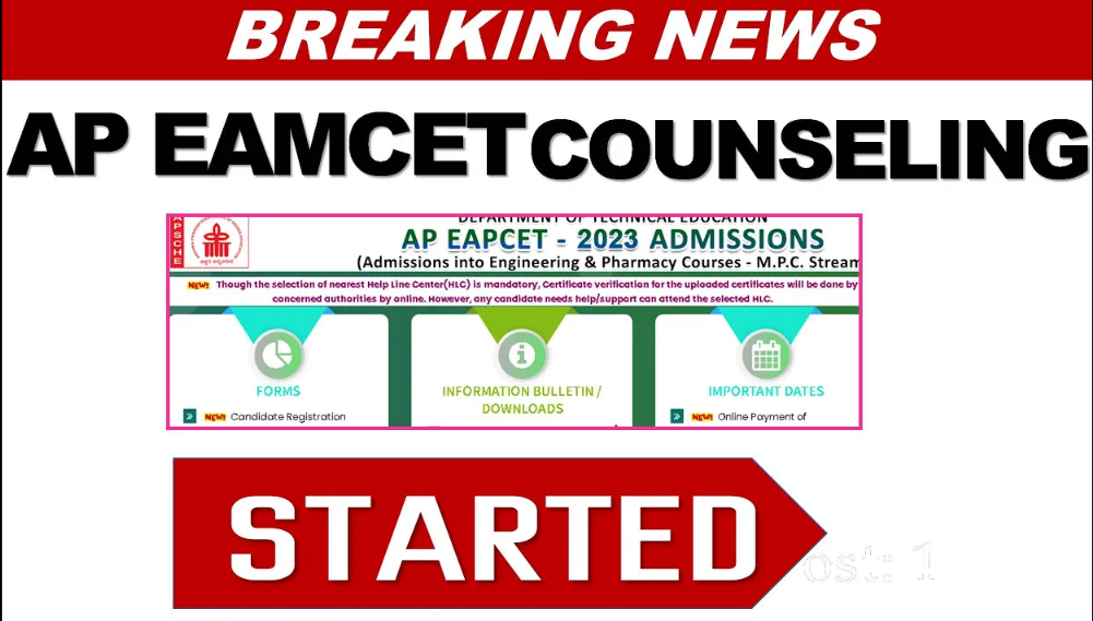 AP EAPCET Counselling 2023 registration begins